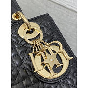 Dior Small Lady Dior Bag Black Cannage Star Pattern 20cm - 2