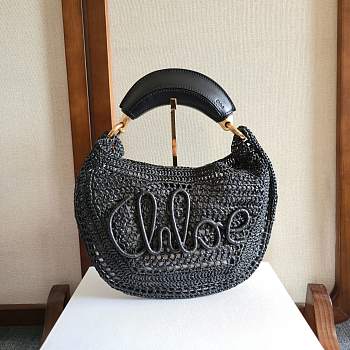 Chloe Summer Banana Bag Black 36x21.5x2cm