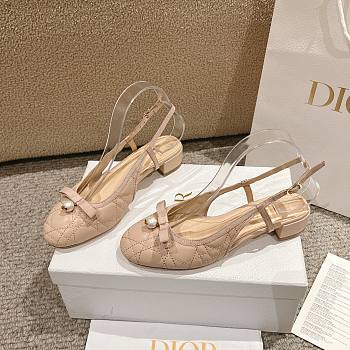 Dior Ballet Slingback Pump Beige Lambskin 3cm