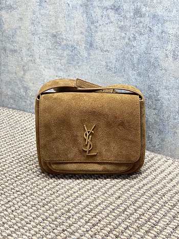 YSL Niki Satchel Suede Bag 21.5x16x8x9.5cm