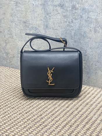 YSL Niki Black Leather Bag 21.5x16x8x9.5cm