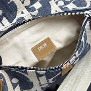 Dior Saddle Bag Blue and Beige Raffia-Effect 27x20x5cm - 5