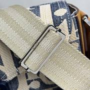Dior Saddle Messenger Bag Blue and Beige Raffia-Effect 24x16.5x5.5cm - 6