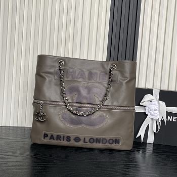 Chanel Large CC Expandable Paris London Tote Bag 38x33cm