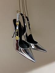 Versace Safety Pin Pumps Silver 10cm - 1