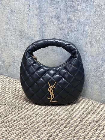 YSL Icarino Quilted Nappa Black Bag 17x13x3cm