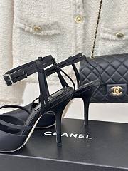 Chanel CC Ankle Strap Heels Pumps Black 10cm - 5