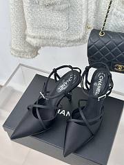 Chanel CC Ankle Strap Heels Pumps Black 10cm - 3