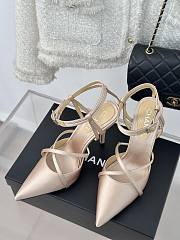 Chanel CC Ankle Strap Heels Pumps Pink 10cm - 4