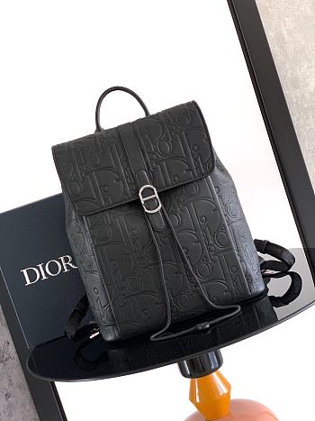 Dior Daily Backpack with Flap Black 40.5x30.5x15.5cm