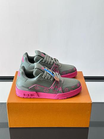 Louis Vuitton LV Trainer Sneaker Grey Pink