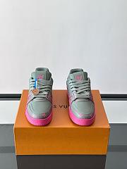 Louis Vuitton LV Trainer Sneaker Grey Pink - 3
