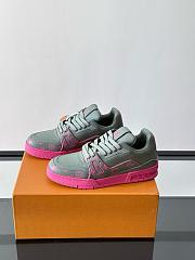 Louis Vuitton LV Trainer Sneaker Grey Pink - 4