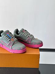 Louis Vuitton LV Trainer Sneaker Grey Pink - 5