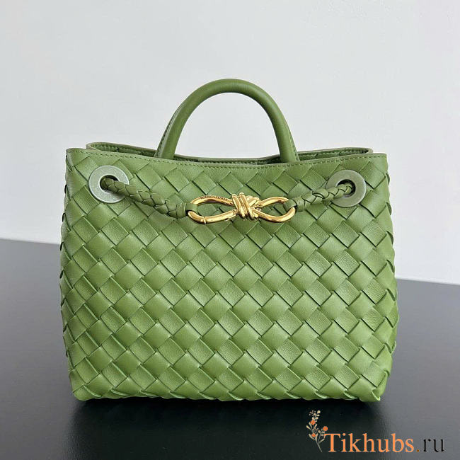 Bottega Veneta Small Andiamo Green Bag 25x22x10.5cm - 1