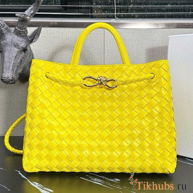 Bottega Veneta Medium Andiamo Yellow 32.5x24x12cm - 1