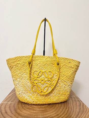 Loewe Medium Anagram Basket Bag Yellow 46x24x15cm
