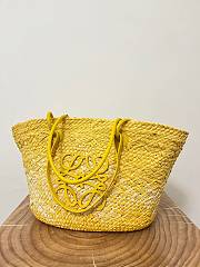 Loewe Medium Anagram Basket Bag Yellow 46x24x15cm - 6