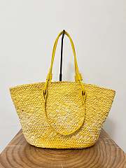 Loewe Medium Anagram Basket Bag Yellow 46x24x15cm - 5