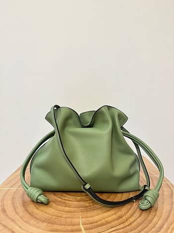 Loewe Flamenco Clutch Bag Green 30x24.5x10.5cm