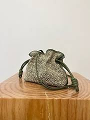 Loewe Mini Flamenco Clutch Bag Greem Anagram 23x18x9cm - 4