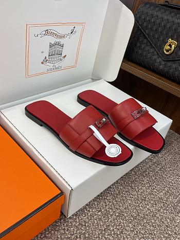 Hermes Giulia Sandal Red