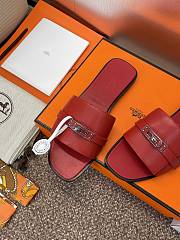 Hermes Giulia Sandal Red - 5