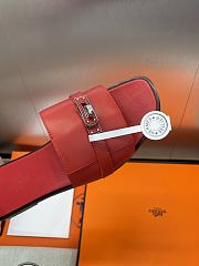 Hermes Giulia Sandal Red - 3