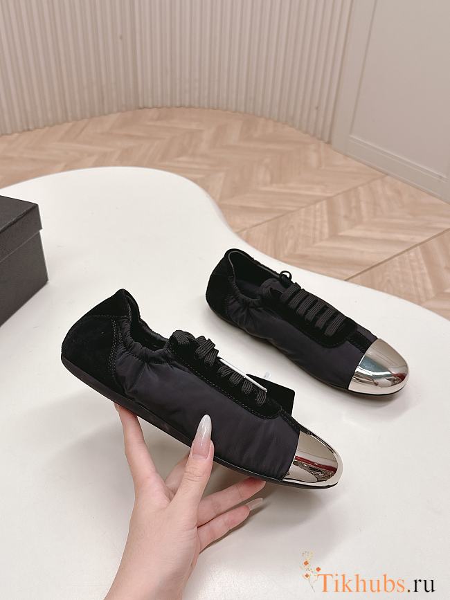 Prada Collapse Re-Nylon Suede Sneakers Metal Black - 1