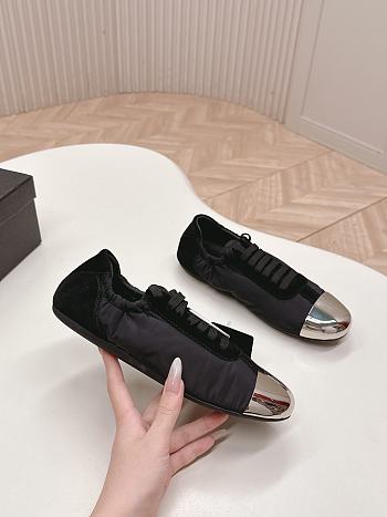 Prada Collapse Re-Nylon Suede Sneakers Metal Black