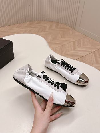 Prada Collapse Re-Nylon Suede Sneakers Metal White