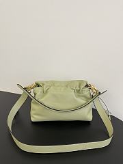 Fendi Mamma Baguette Medium Green Leather Bag 26.5x18x8.5cm - 3