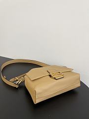 Fendi Mamma Baguette Medium Light Tan Leather Bag 26.5x18x8.5cm - 4