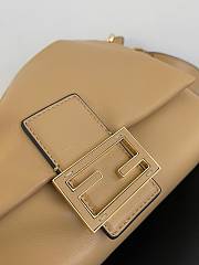 Fendi Mamma Baguette Medium Light Tan Leather Bag 26.5x18x8.5cm - 3