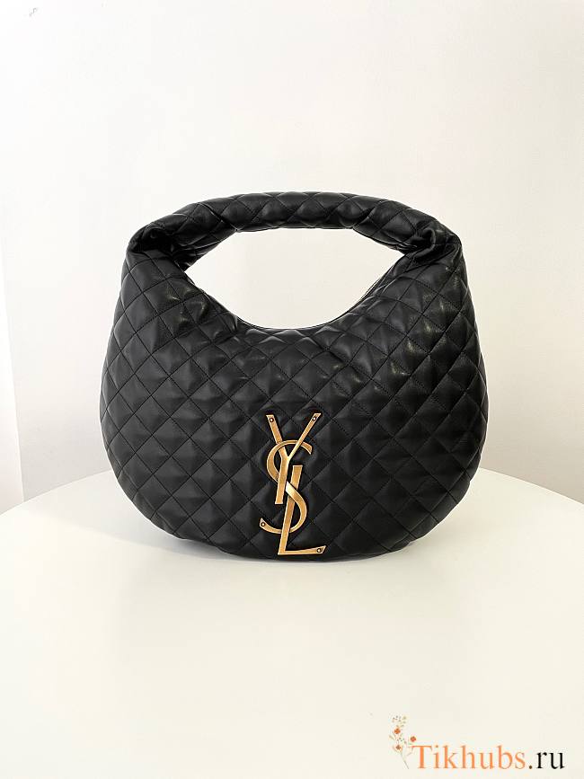 YSL ICare Hobo Quilted Nappa Black 44x30x7cm - 1