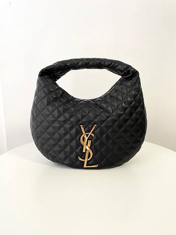 YSL ICare Hobo Quilted Nappa Black 44x30x7cm