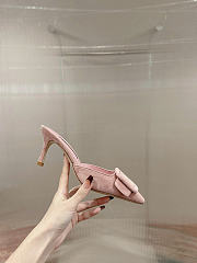 Manolo Blahnik Maysli Pink Suede Slingback Pumps 7cm - 5