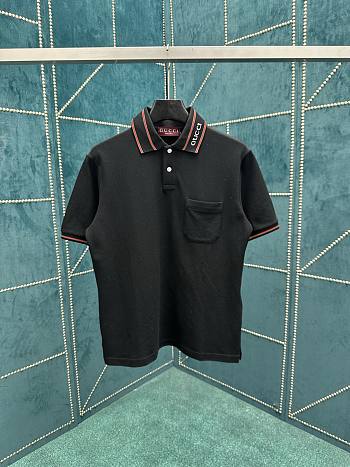 Gucci Cotton Piquet With Web Polo