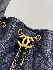 Chanel Medium 25C Hobo Bag Navy Blue Caviar Gold 40x30x15cm - 6