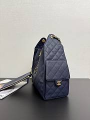 Chanel Medium 25C Hobo Bag Navy Blue Caviar Gold 40x30x15cm - 5