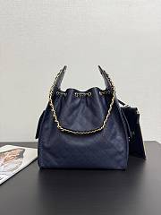 Chanel Medium 25C Hobo Bag Navy Blue Caviar Gold 40x30x15cm - 3