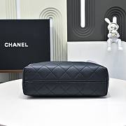 Chanel 25A Hobo Bag Grey Suede Black 35x24x12cm - 5