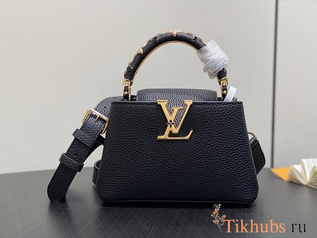 Louis Vuitton LV Capucines Mini Bag Black 21x13.6x8cm - 1