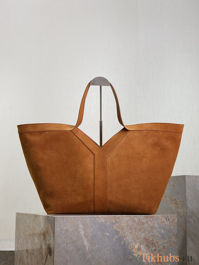 YSL Y Tote in Brown Suede 37x32x22-27cm - 1