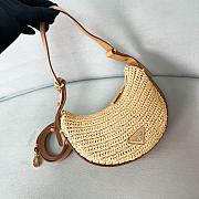 Prada Arqué Crochet Shoulder Bag Natural 22.5x18.5x6cm - 3