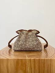 Loewe Mini Flamenco Clutch Bag Brown Anagram 23x18x9cm - 4