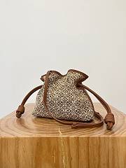 Loewe Mini Flamenco Clutch Bag Brown Anagram 23x18x9cm - 5
