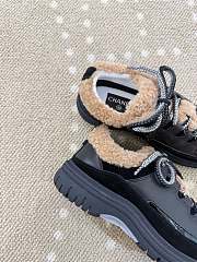 Chanel Shearling and Leather Trainers Sneaker - 4