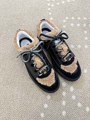 Chanel Shearling and Leather Trainers Sneaker - 2