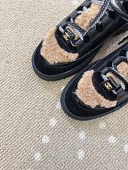 Chanel Shearling and Leather Trainers Sneaker - 3
